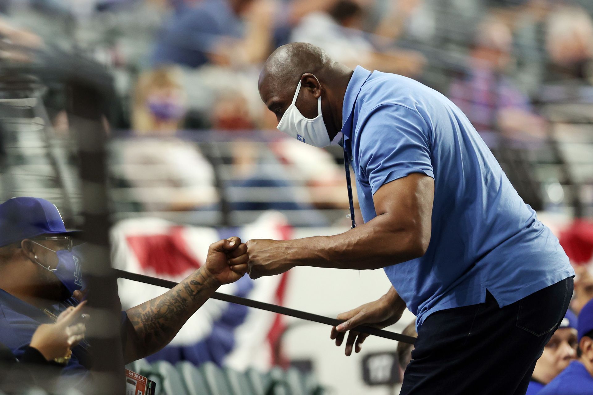 Magic Johnson during game two of the World Series - Tampa Bay Rays vs Los Angeles Dodgers.