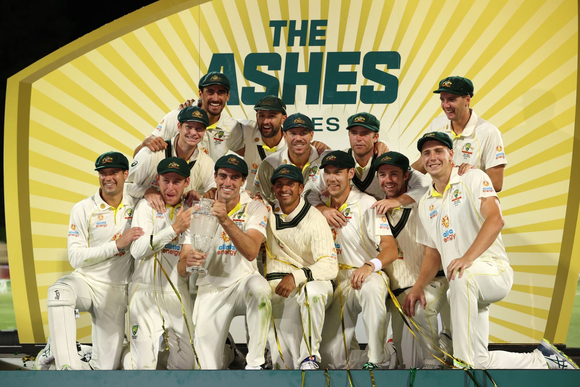 Australia celebrate Ashes victory in Hobart (Credit: Getty Images)