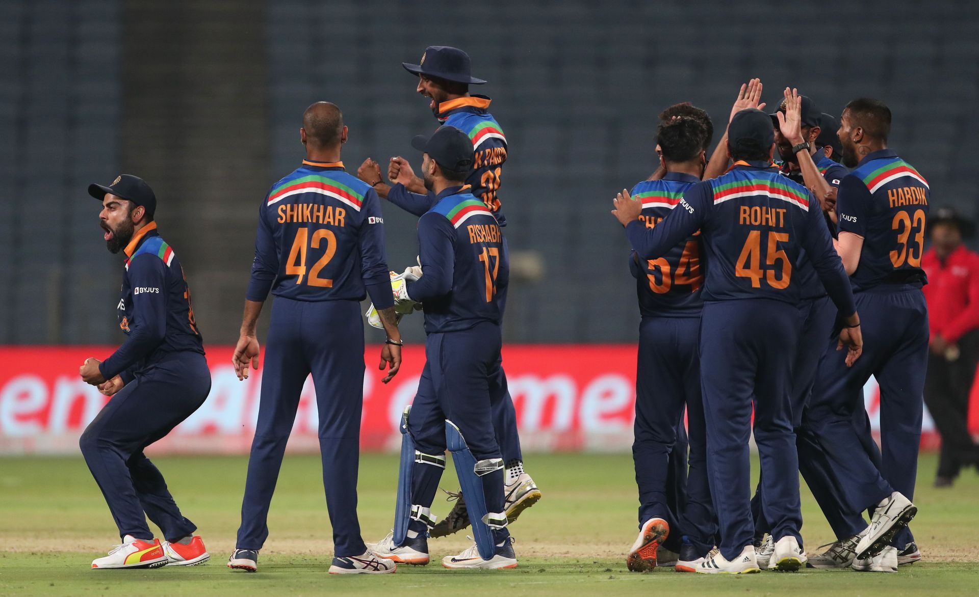 Indian cricket team during the ODI series against England last year. Pic: Getty Images