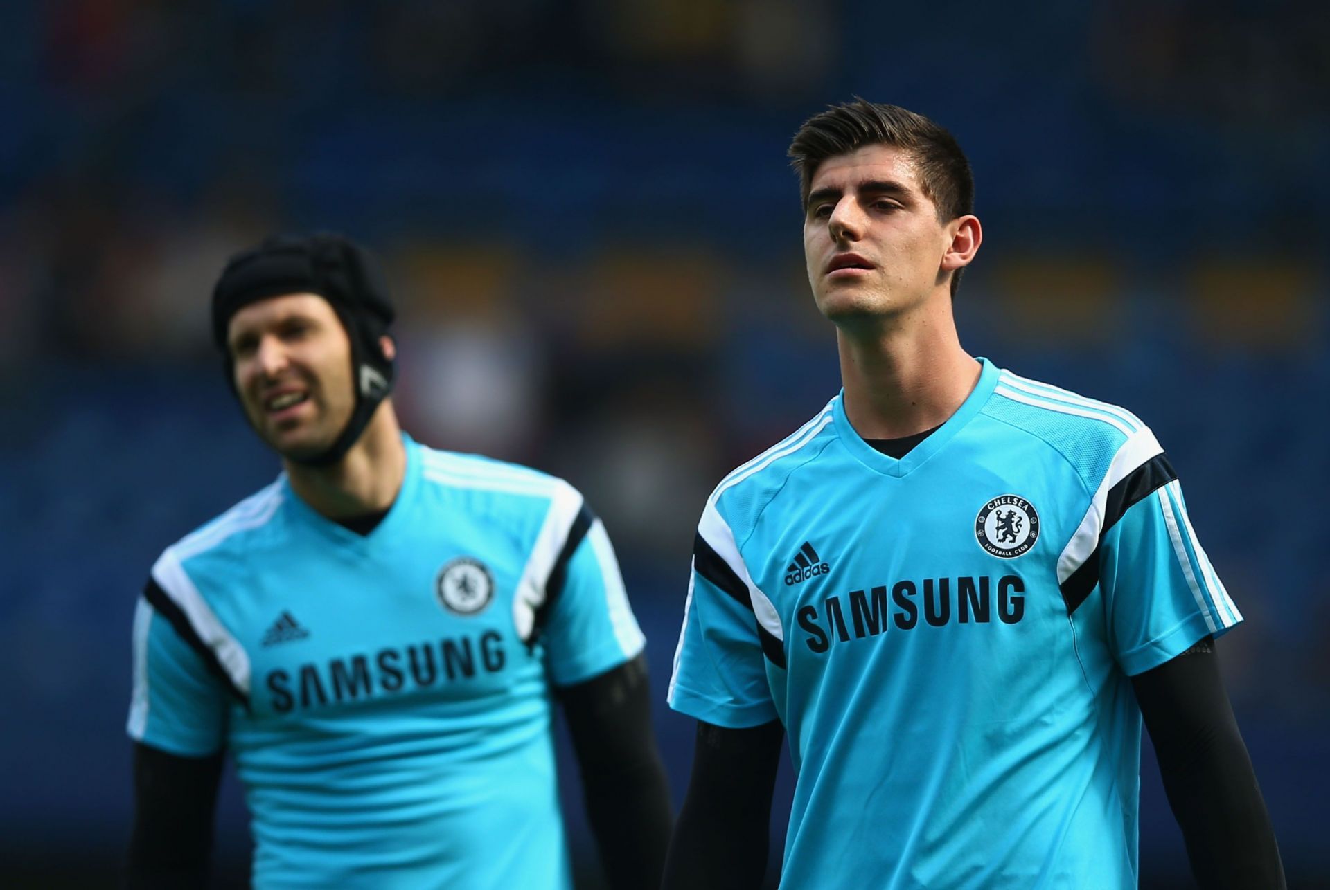 Cech and Courtois ahead of Chelsea vs Swansea City Premier League game