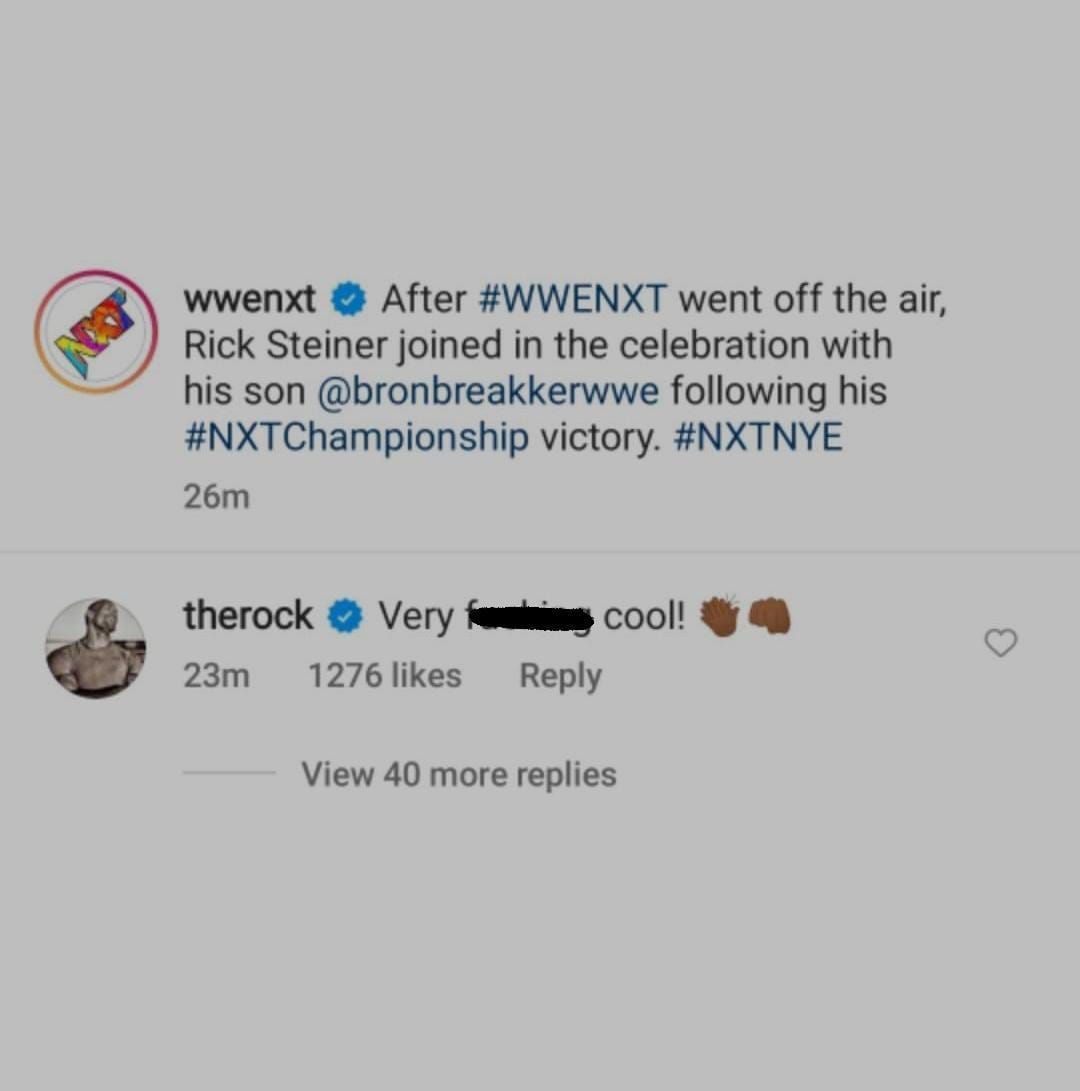 The Rock&#039;s short but very proud response