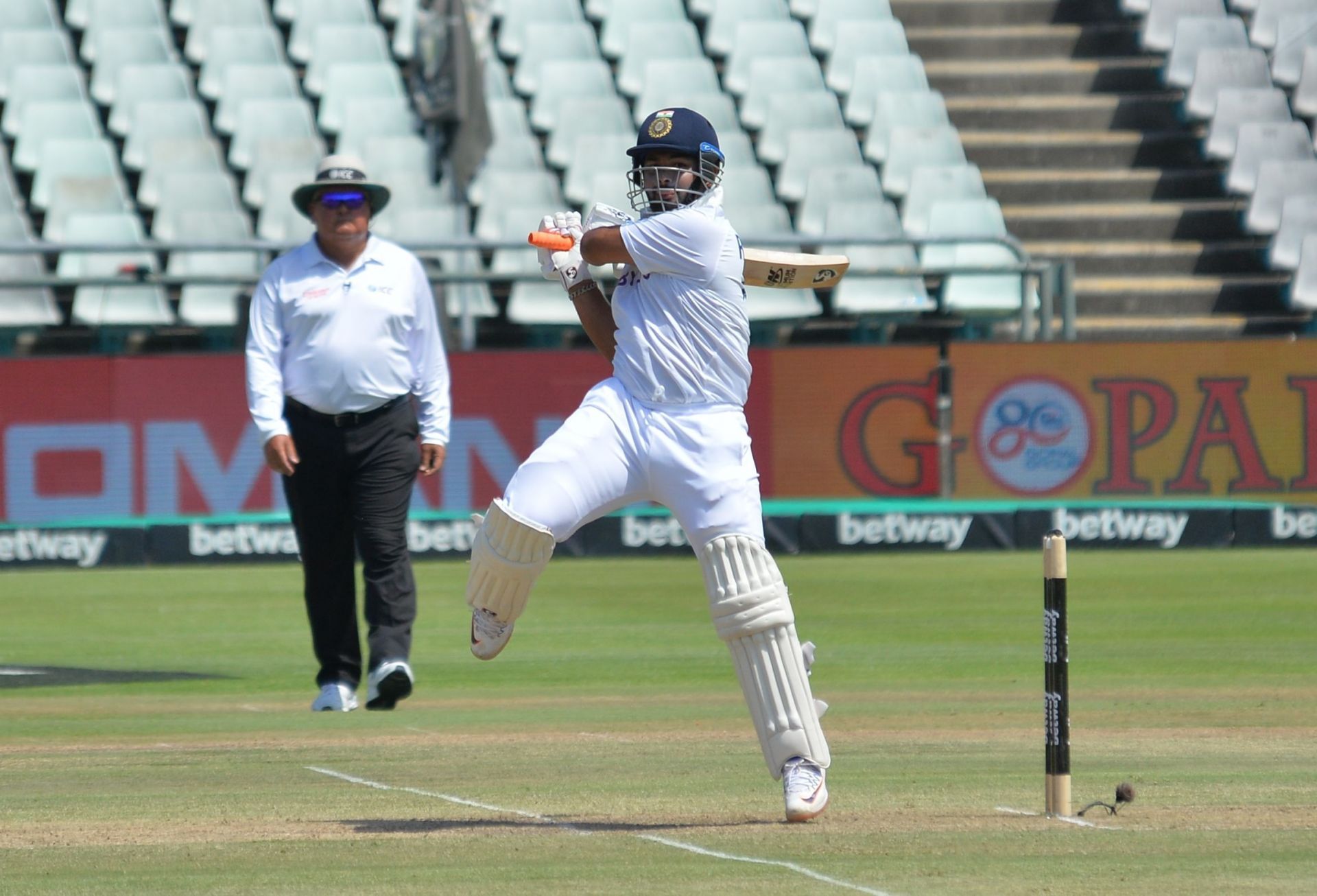 Rishabh Pant batting during Day 3 of Cape Town Test. Pic: Getty Images