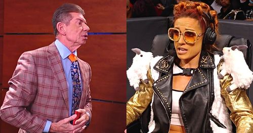 Vince McMahon and RAW Women's Champion Becky Lynch.