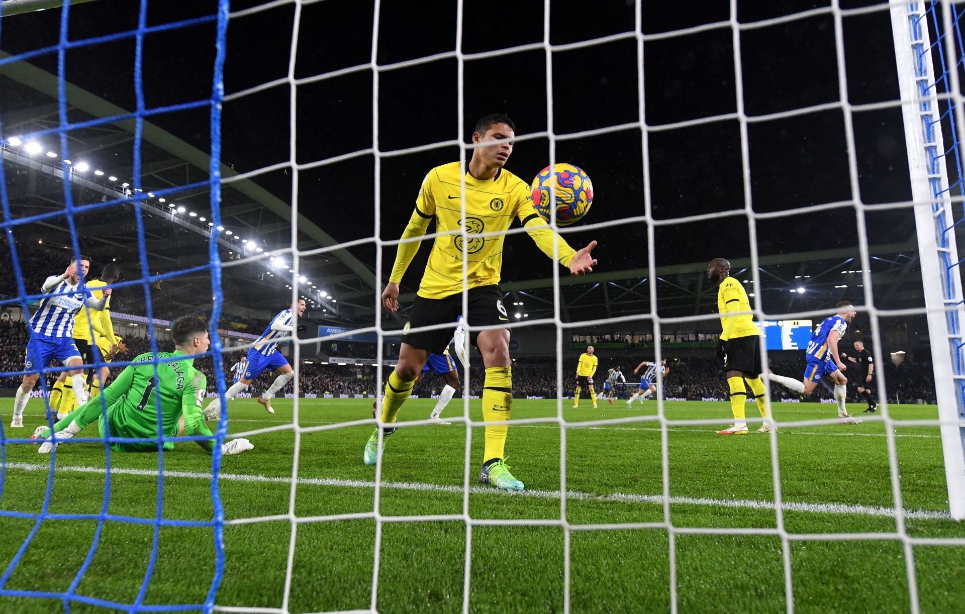 Adam Webster scores the equaliser.