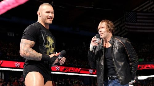 Randy Orton and Dean Ambrose on RAW a few years ago