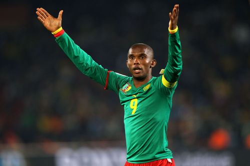 Samuel Eto'o in action for Cameroon at the 2010 FIFA World Cup