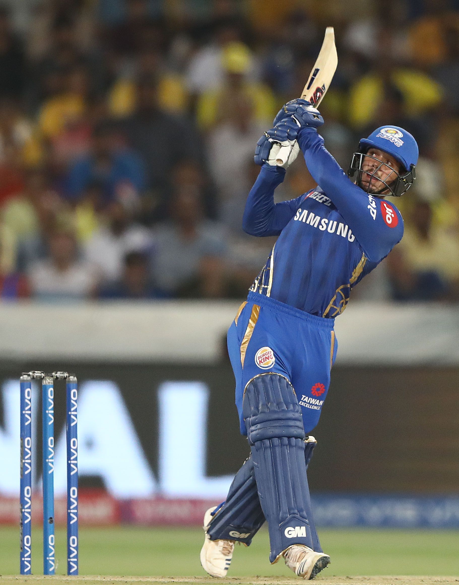 2019 IPL Final - Mumbai vs Chennai - De Kock in action for Mumbai Indians