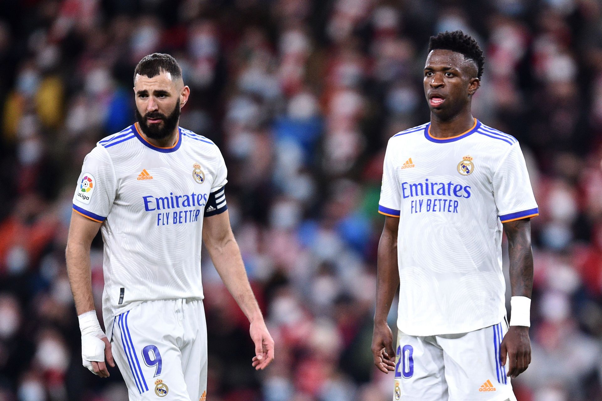 Karim Benzema (left) and Vinicius Jr have hit the ground running this season.