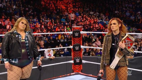 Doudrop and Becky Lynch tonight on RAW