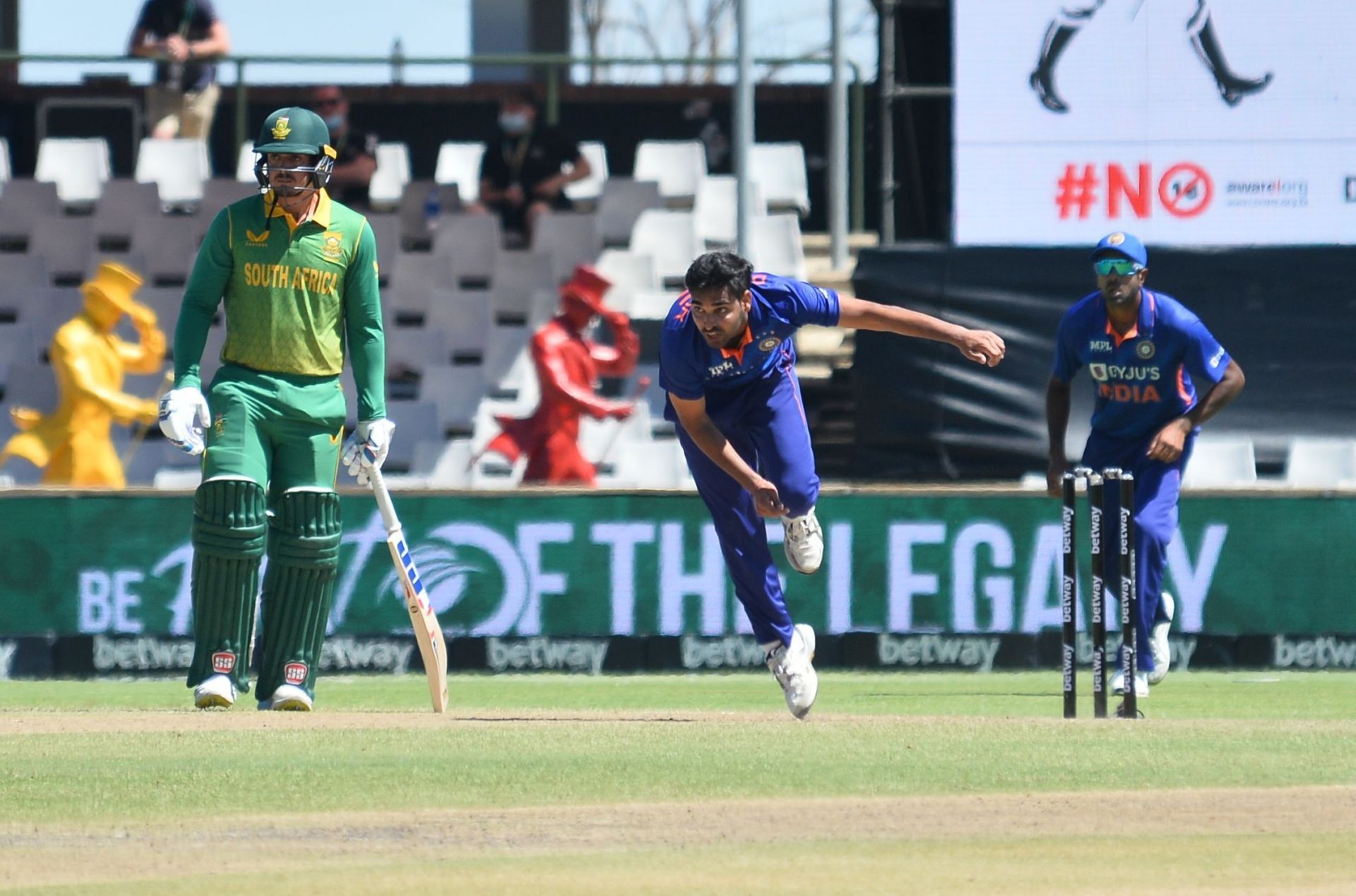 Bhuvneshwar Kumar went wicketless in both ODIs. Pic: Getty Images