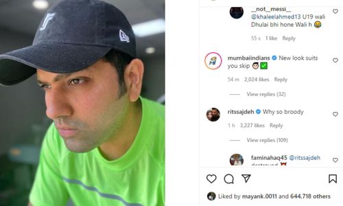 Rohit Sharma has shared an image of his new look on Instagram.