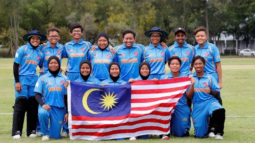 The Malaysia women's cricket team (Image Courtesy: ICC Cricket)