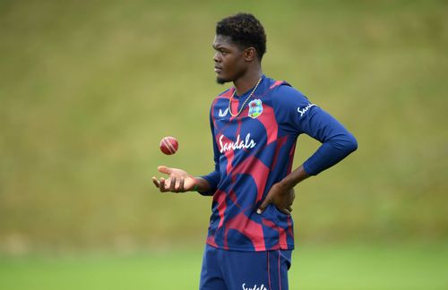 Alzarri Joseph in West Indies Nets Session