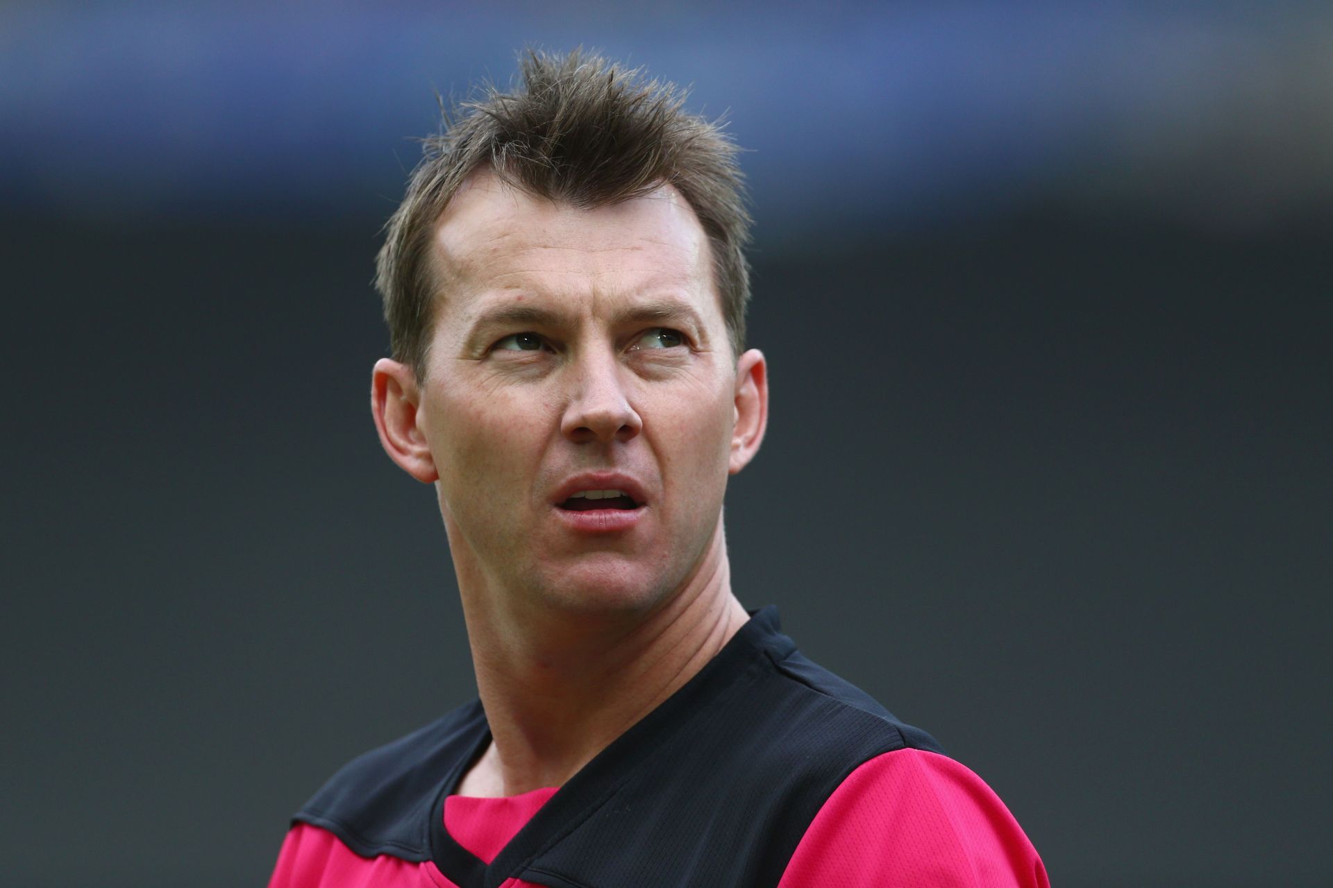 Brett Lee represents World Giants in the Legends League Cricket 2022