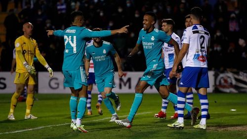 Eder Miltao celebrates after scoring a goal. Image: Real Madrid Twitter