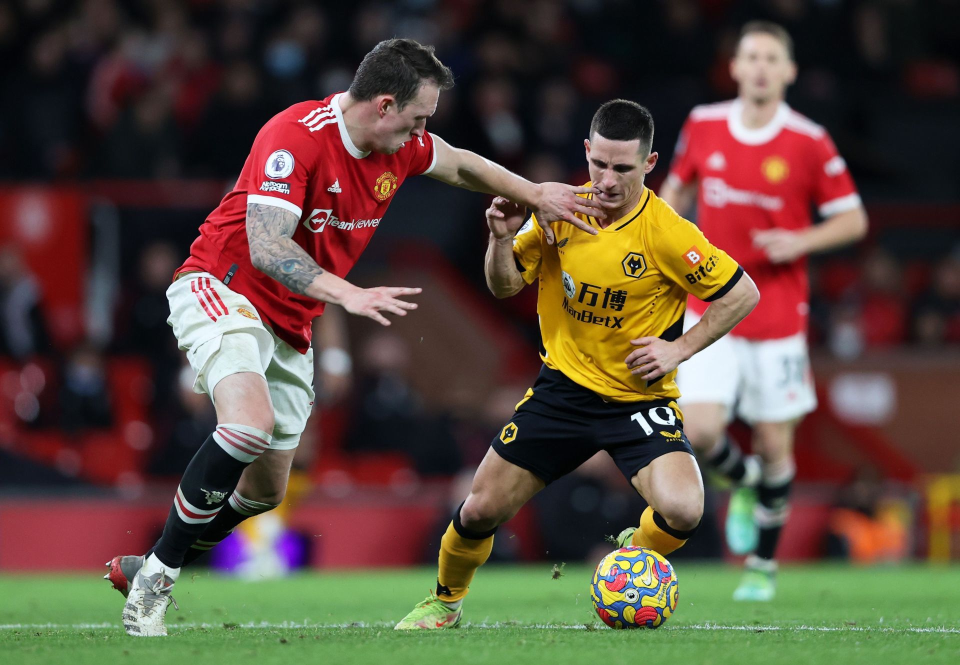 Jones in action for Manchester United