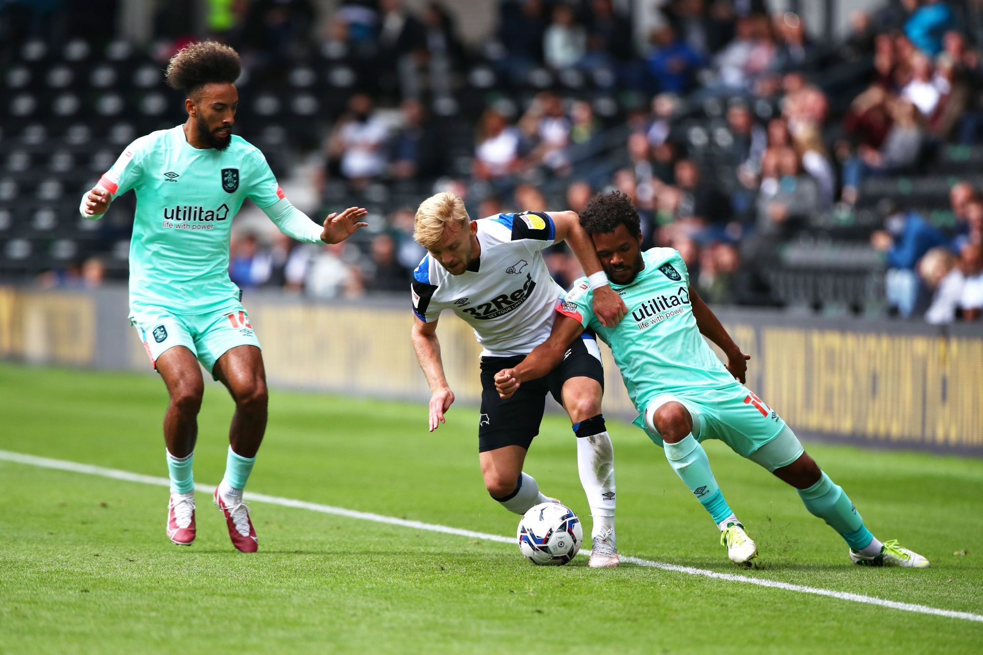 Huddersfield Town host Derby County on Wednesday