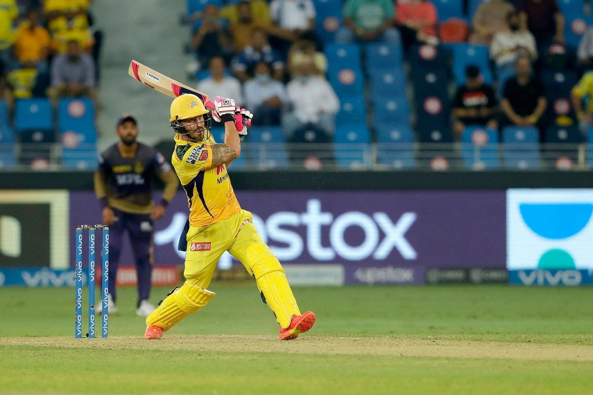 Faf du Plessis in action for CSK in the IPL. Pic: IPLT20.COM