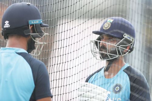 Cheteshwar Pujara (L) and Ajinkya Rahane. (Image source: Getty)