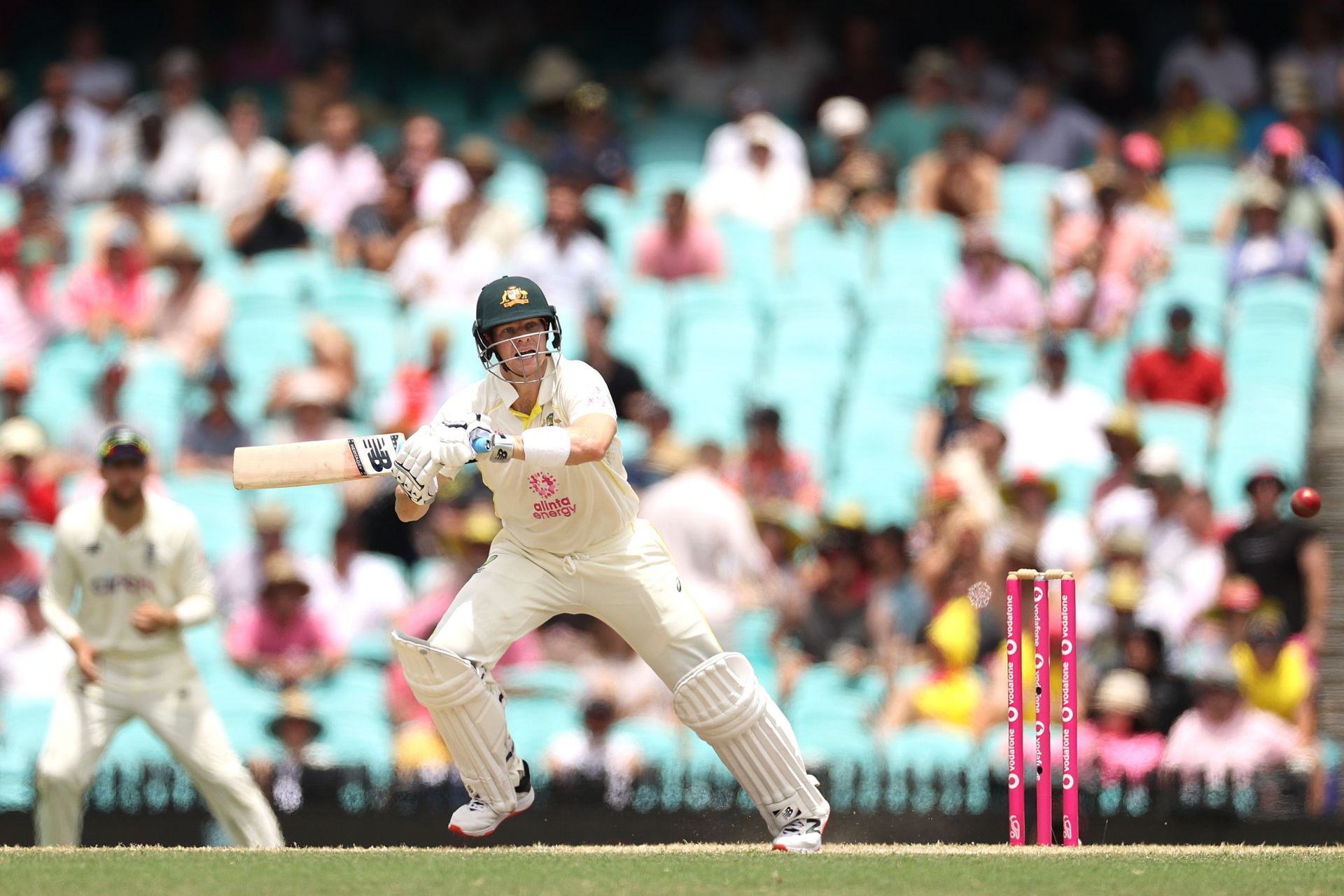 Steven Smith bats during the Sydney Test. Pic: Getty Images