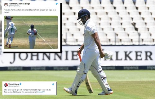 A dejected Rishabh Pant walks back after being dismissed. Pic: Getty Images