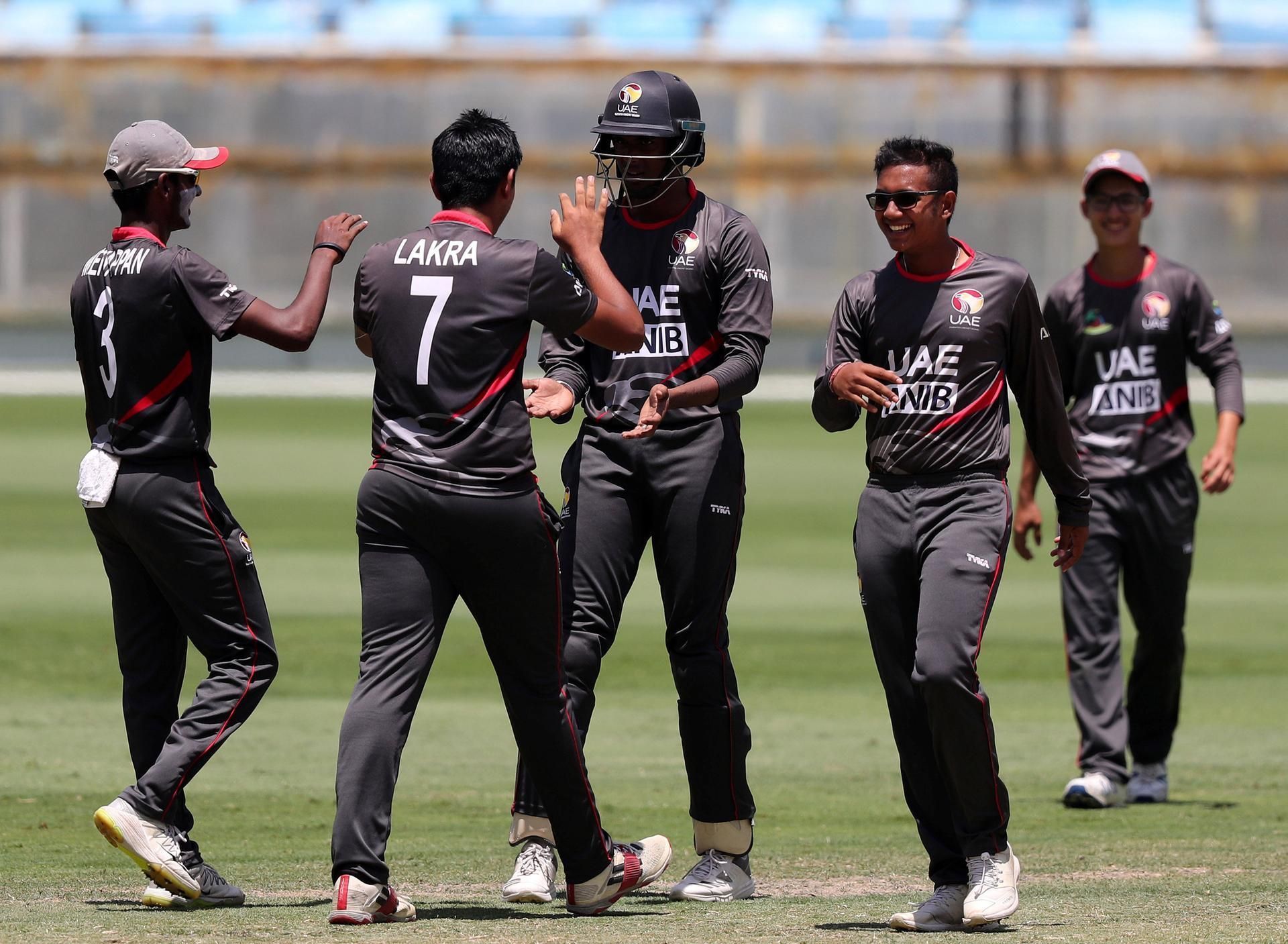 The UAE U19 cricket team in action (Image Courtesy: The National)