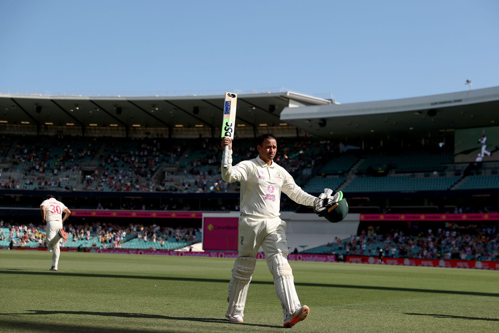 Khawaja remained unbeaten on 101 in the second innings