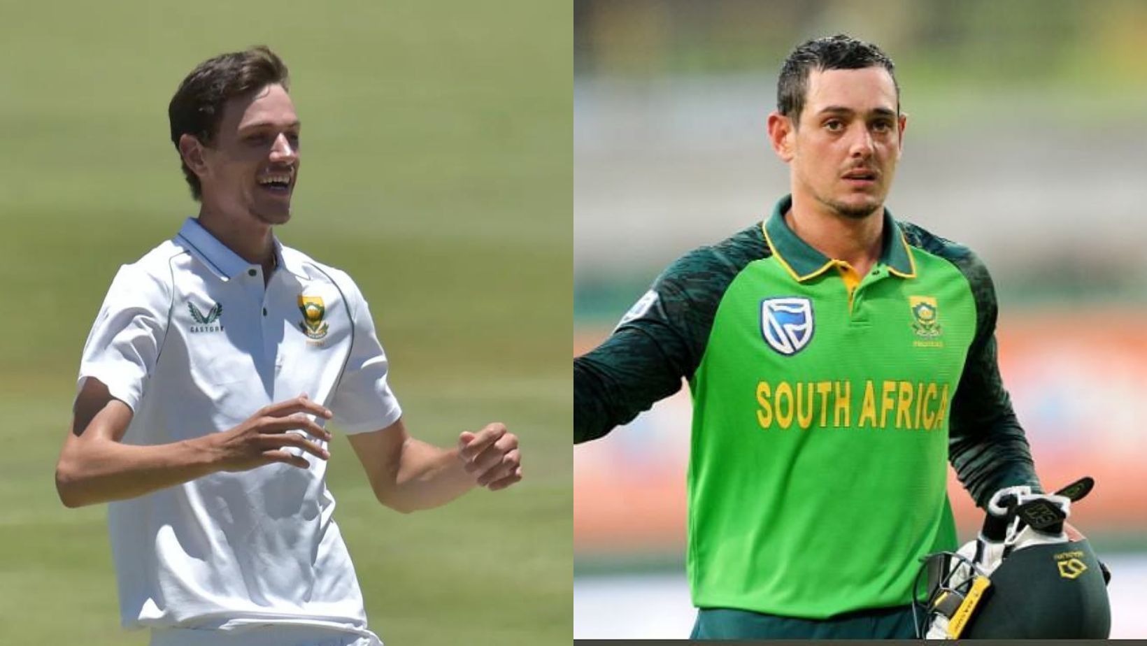 Marco Jansen (L) and Quinton de Kock will be closely watched in the ODI series.