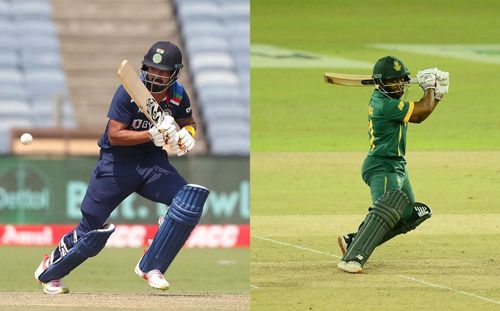 KL Rahul and Tema Bavuma. Pics: Getty Images