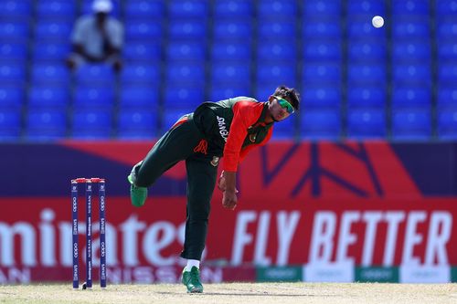 Bangladesh U19 cricketer in action in U19 World Cup 2022