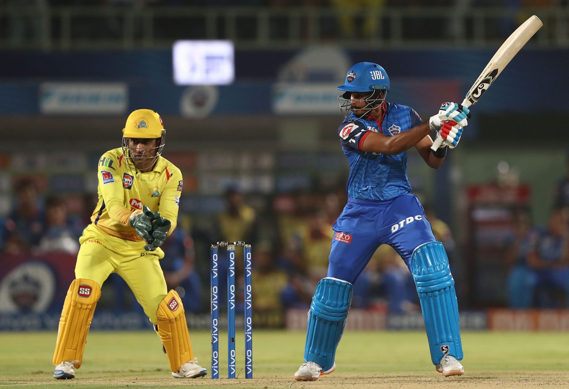 Shreyas Iyer in an IPL match against CSK