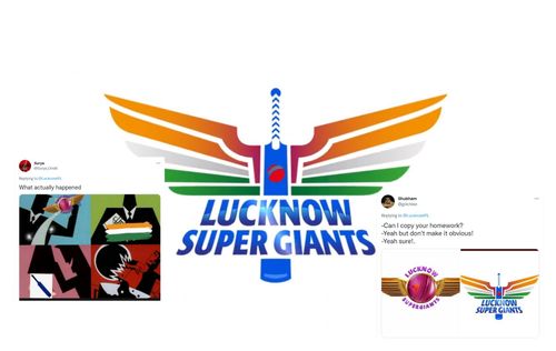 Social media reacted to the Lucknow Super Giants logo.