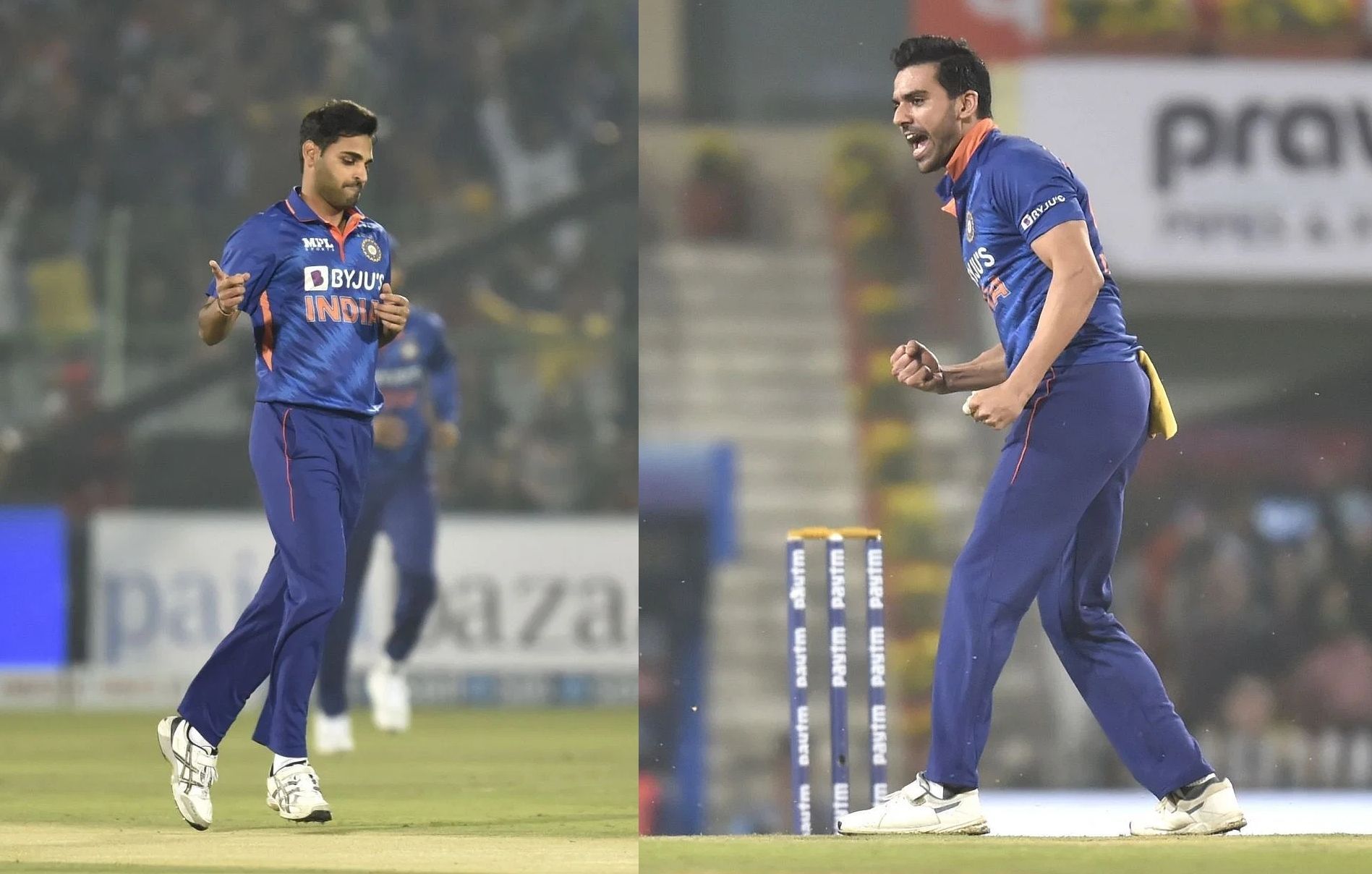 Bhuvneshwar Kumar and Deepak Chahar. Pics: Getty Images