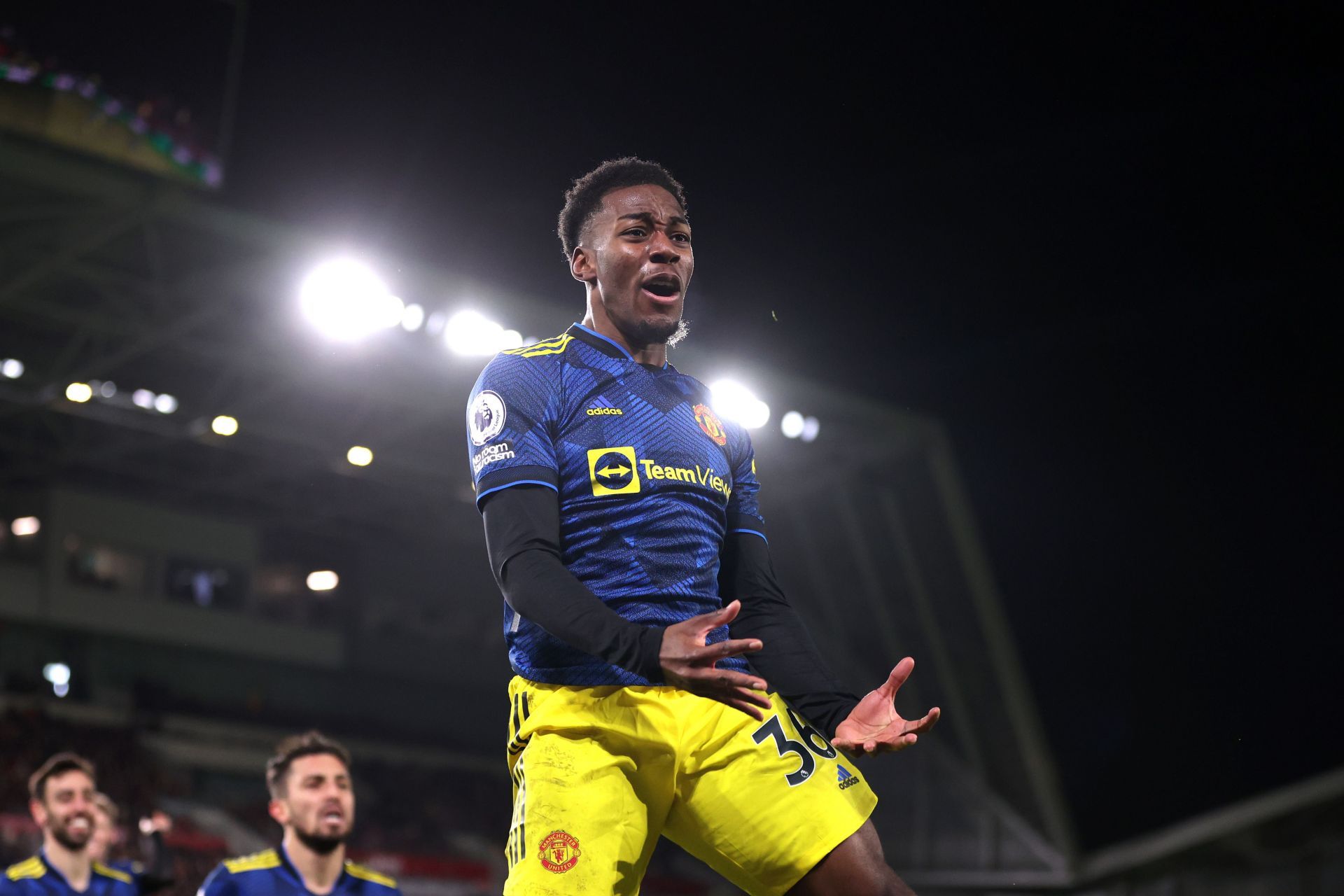 Anthony Elenga scored for Manchester United against Brentford