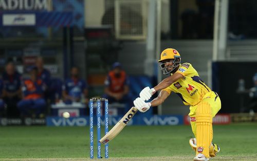 Ruturaj Gaikwad batting during IPL 2021. Pic: IPLT20.COM