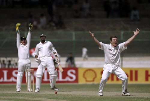 Stuart MacGill of Australia in Pakistan, 1998