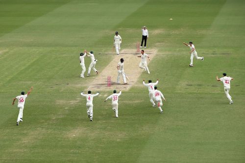 Aussies celebrates wicket of Jonny Bairstow