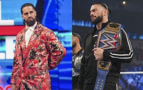 Seth Rollins (left); Roman Reigns (right)