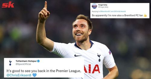 Twitter welcomes Eriksen back into top-flight football.