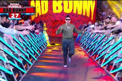 Bad Bunny returned in the WWE Royal Rumble match.