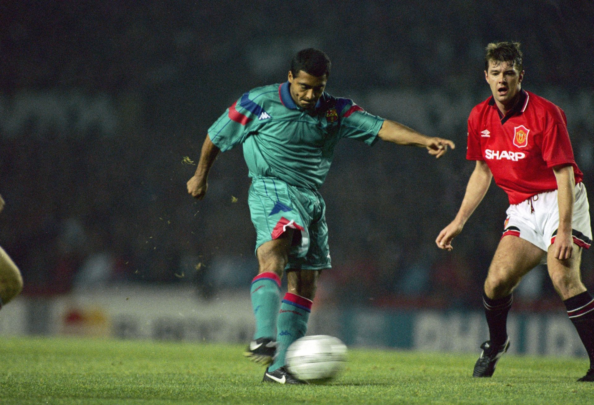 Romario in action for Barcelona