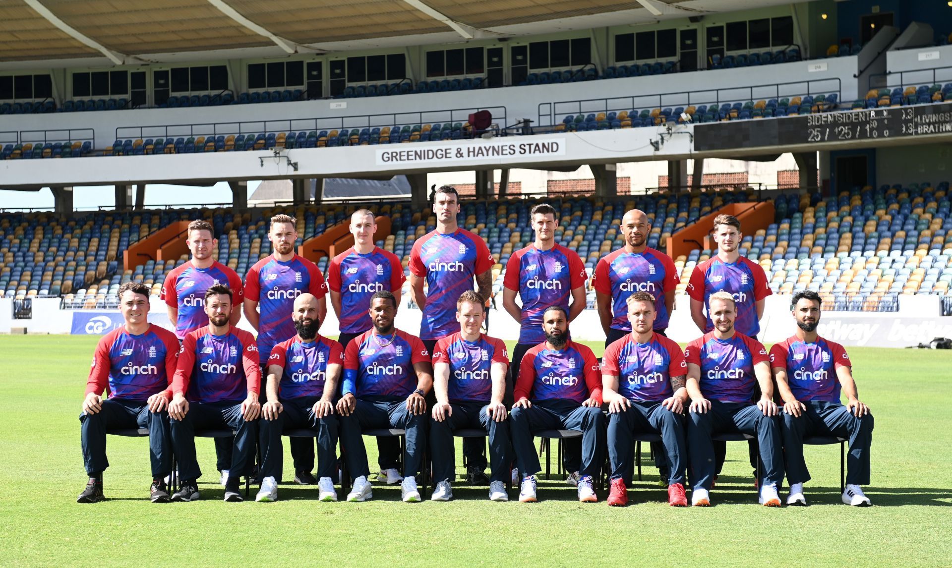 England T20I squad in the Caribbean
