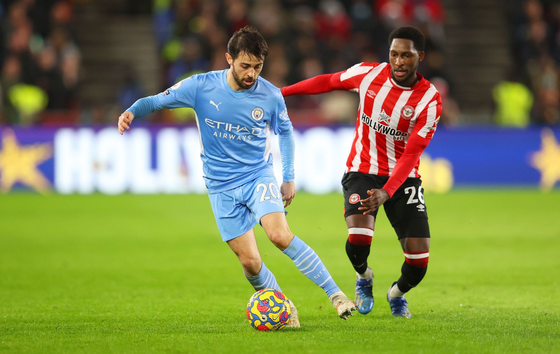 Bernardo Silva in action against Brentford