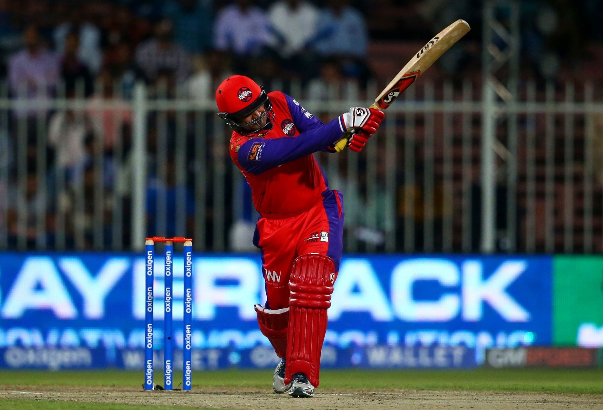 Sehwag during a Masters Champions League match in 2016. Pic: Getty Images