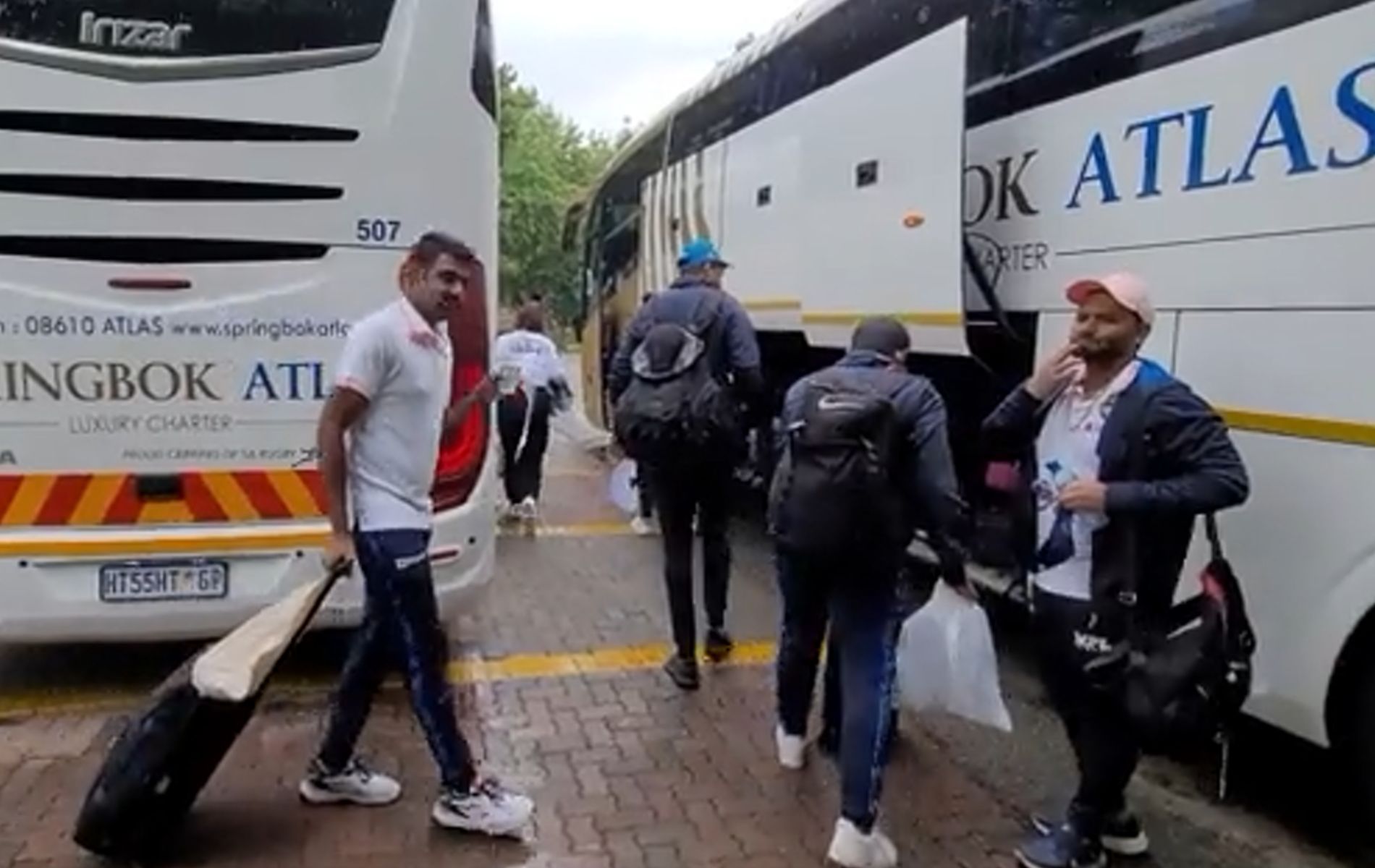 India landed in Cape Town today ahead of the third Test against South Africa.
