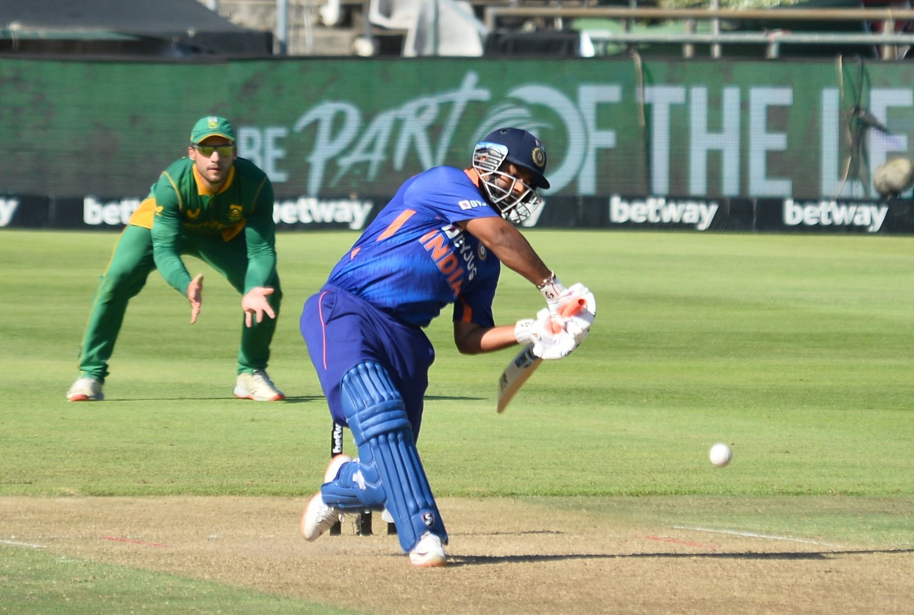 Rishabh Pant holed out to sweeper cover off the very first delivery he faced in the third ODI