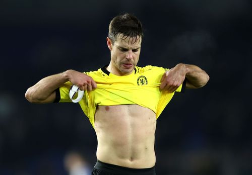 César Azpilicueta is dejected after Chelsea's draw at Brighton.