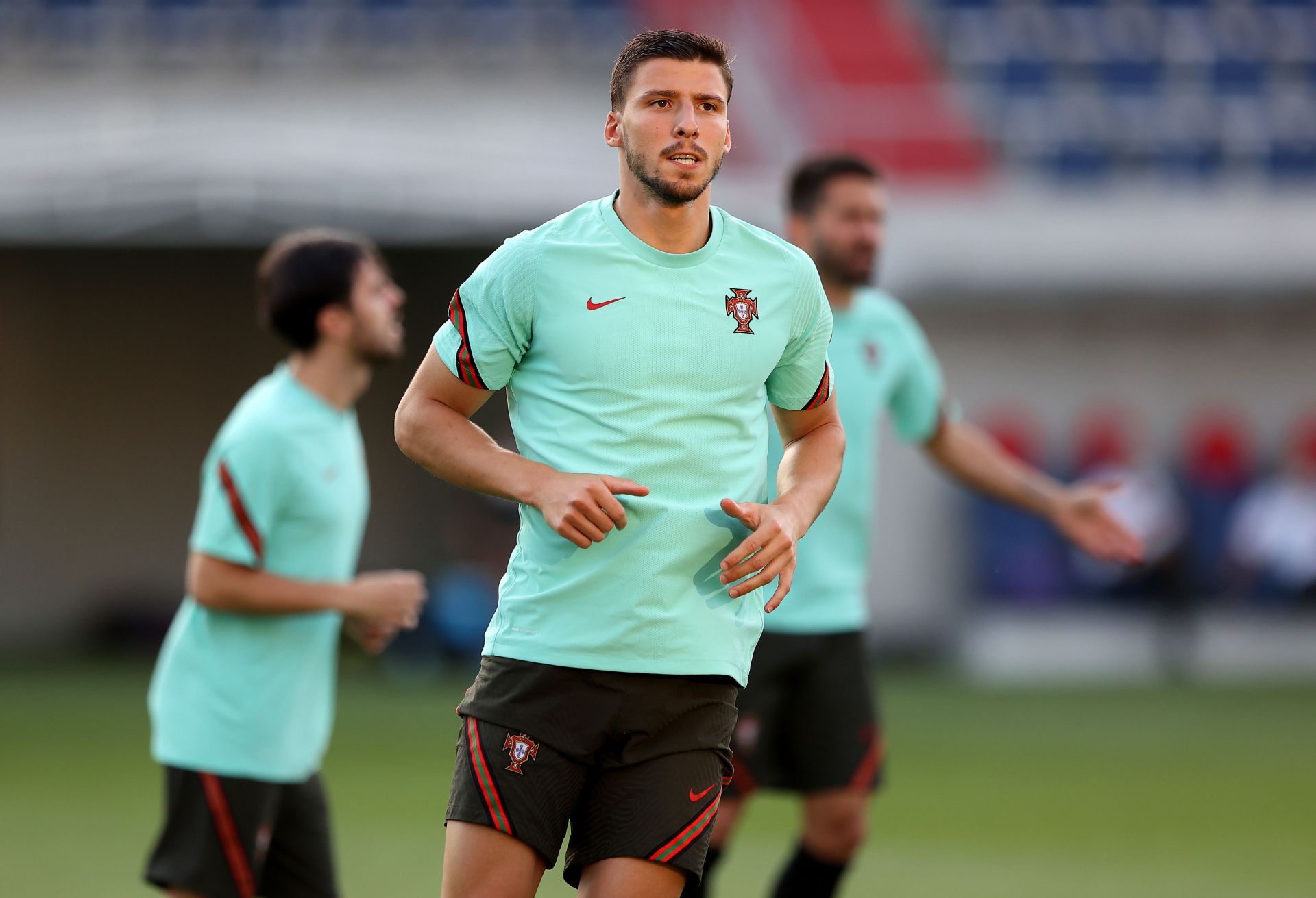 Ruben Dias in training for Portugal