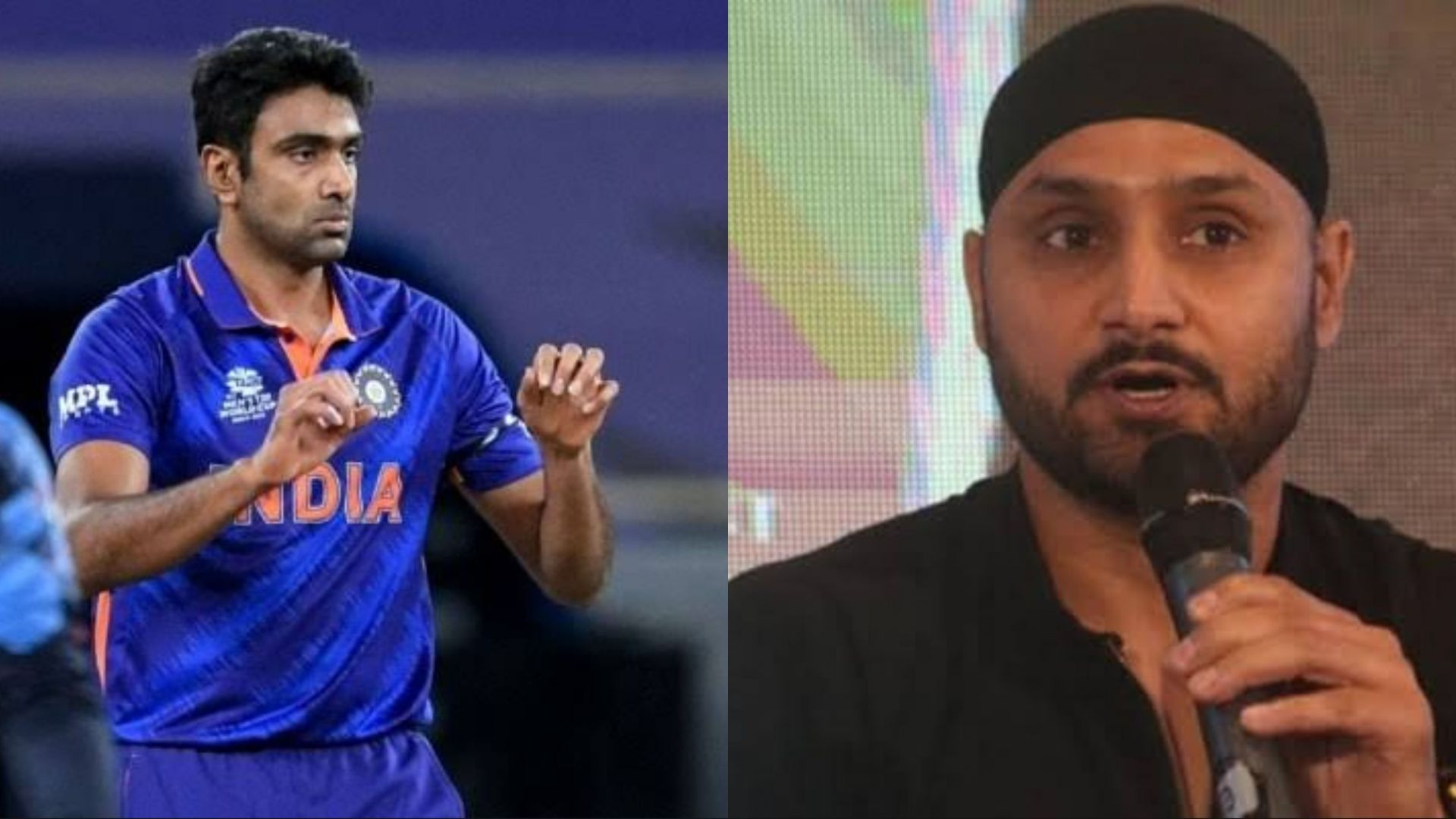 Ravichandran Ashwin (L) and Harbhajan Singh once played together for the Indian team