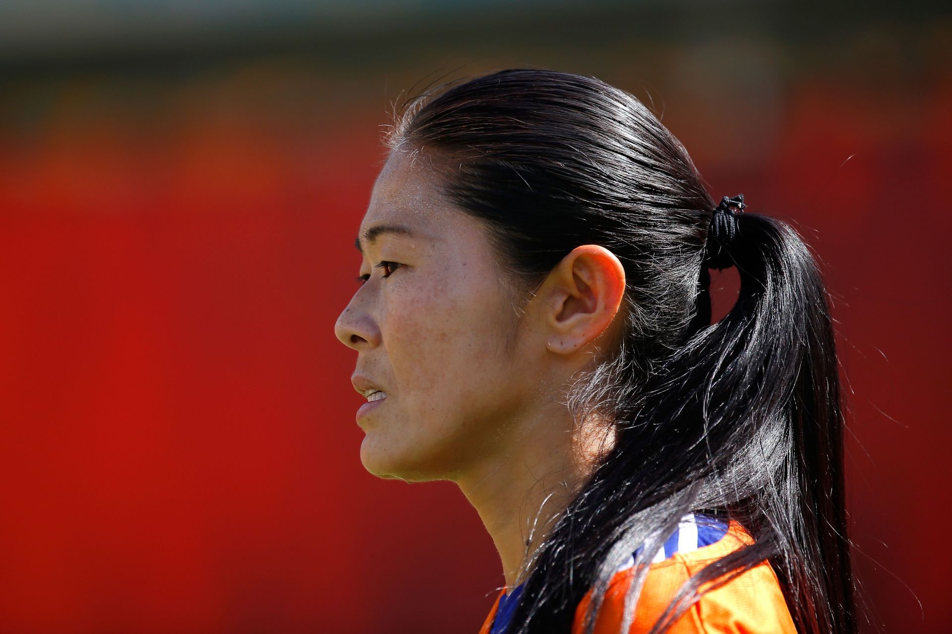 Homare Sawa against Australia at the FIFA World Cup 2015